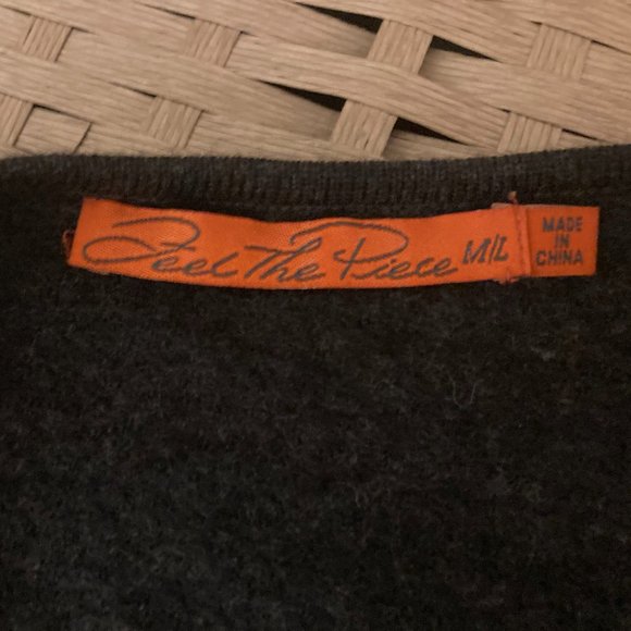 Gray Wool Moto Asymmetrical Zip Jacket - Picture 4 of 7